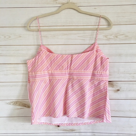 J. Crew Striped Cropped Strap Top - Picture 3 of 5